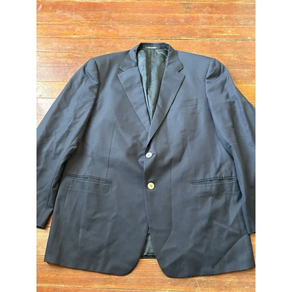 Corneliani Men's Blue Wool/Rayon Blazer Jacket Size‎ 58 7L Made In Italy